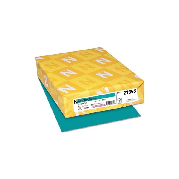 Neenah Paper ASTROBRITE, COLOR CARDSTOCK, 65 LB, 8.5 X 11, TERRESTRIAL TEAL, 250PK 21855 - main